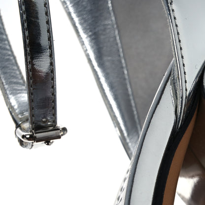 Louis Vuitton Metallic Calfskin Fame Platform Sandals 38 Argent 13 of 13