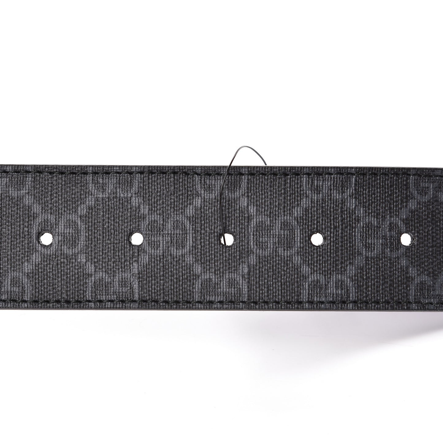 GG Supreme Monogram Selleria Calfskin Interlocking G 40mm Belt 100 40 Black Grey