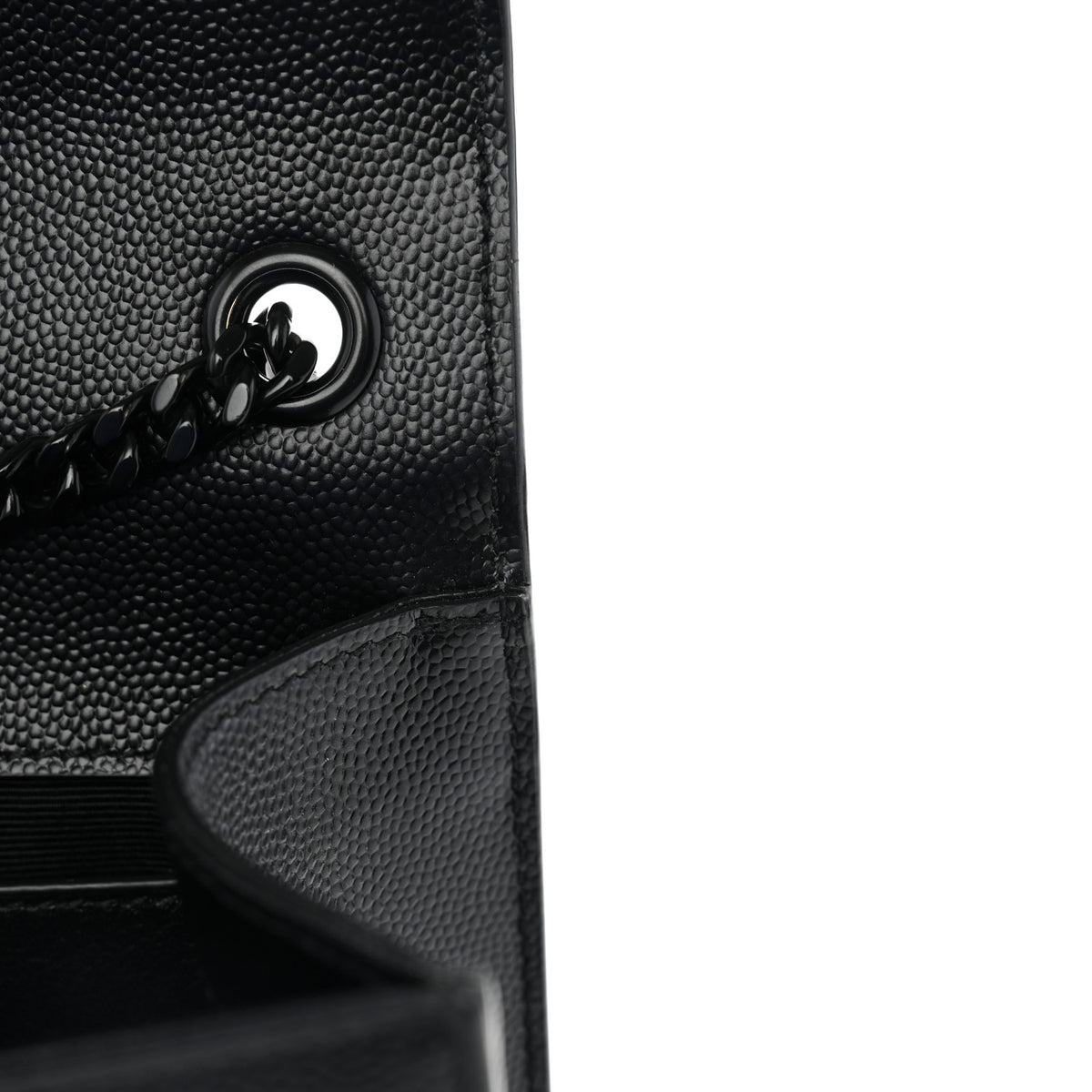 Saint Laurent Grain De Poudre Small Classic Monogram Monochrome Kate Satchel Black 11 of 12
