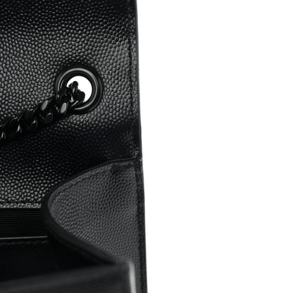 Saint Laurent Grain De Poudre Small Classic Monogram Monochrome Kate Satchel Black 11 of 12