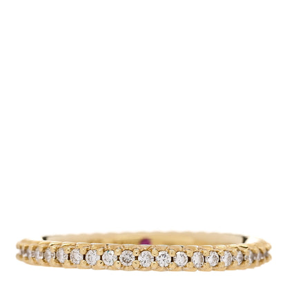 Roberto Coin 18K Yellow Gold Diamond Micro Pave Eternity Band Ring 52 6 1 of 4