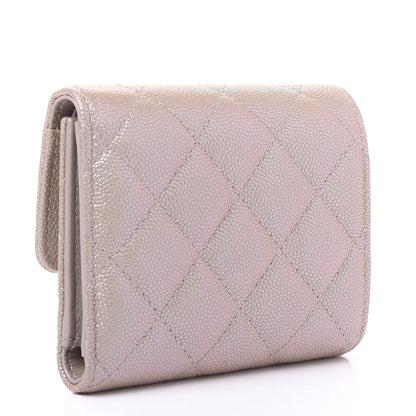 Chanel Iridescent Caviar Quilted Small Flap Wallet Beige 2 of 10