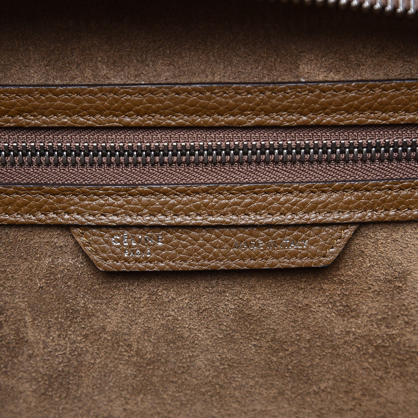 Drummed Calfskin Mini Luggage Moss Green