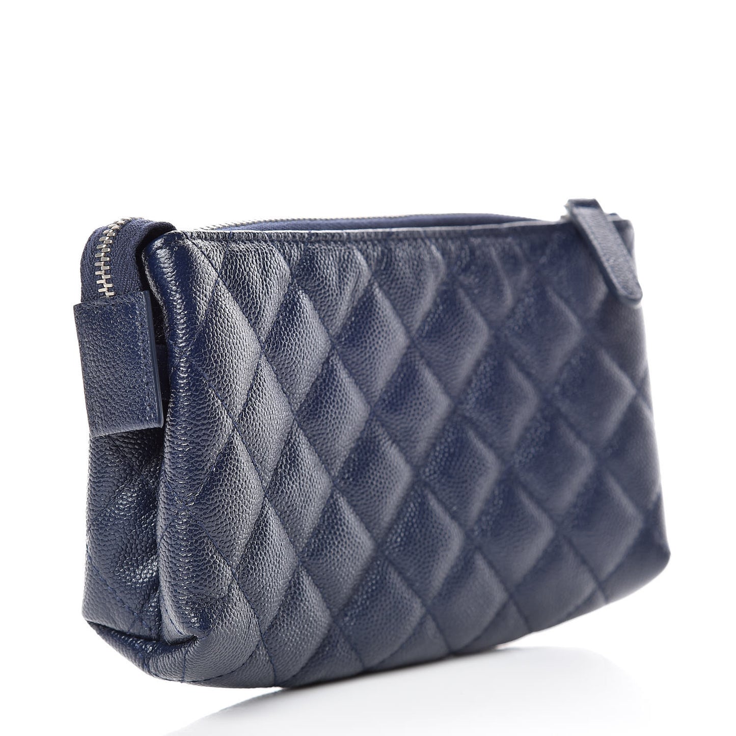 Caviar Quilted Small Pouch Navy
