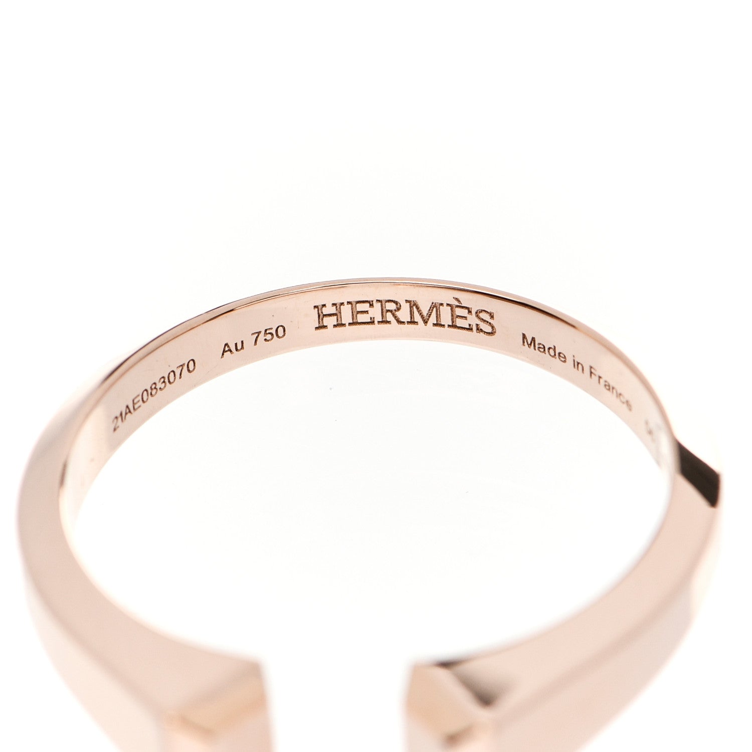 Hermes 18K Rose Gold PM Clou de Forge Ring 56 7.75 4 of 7