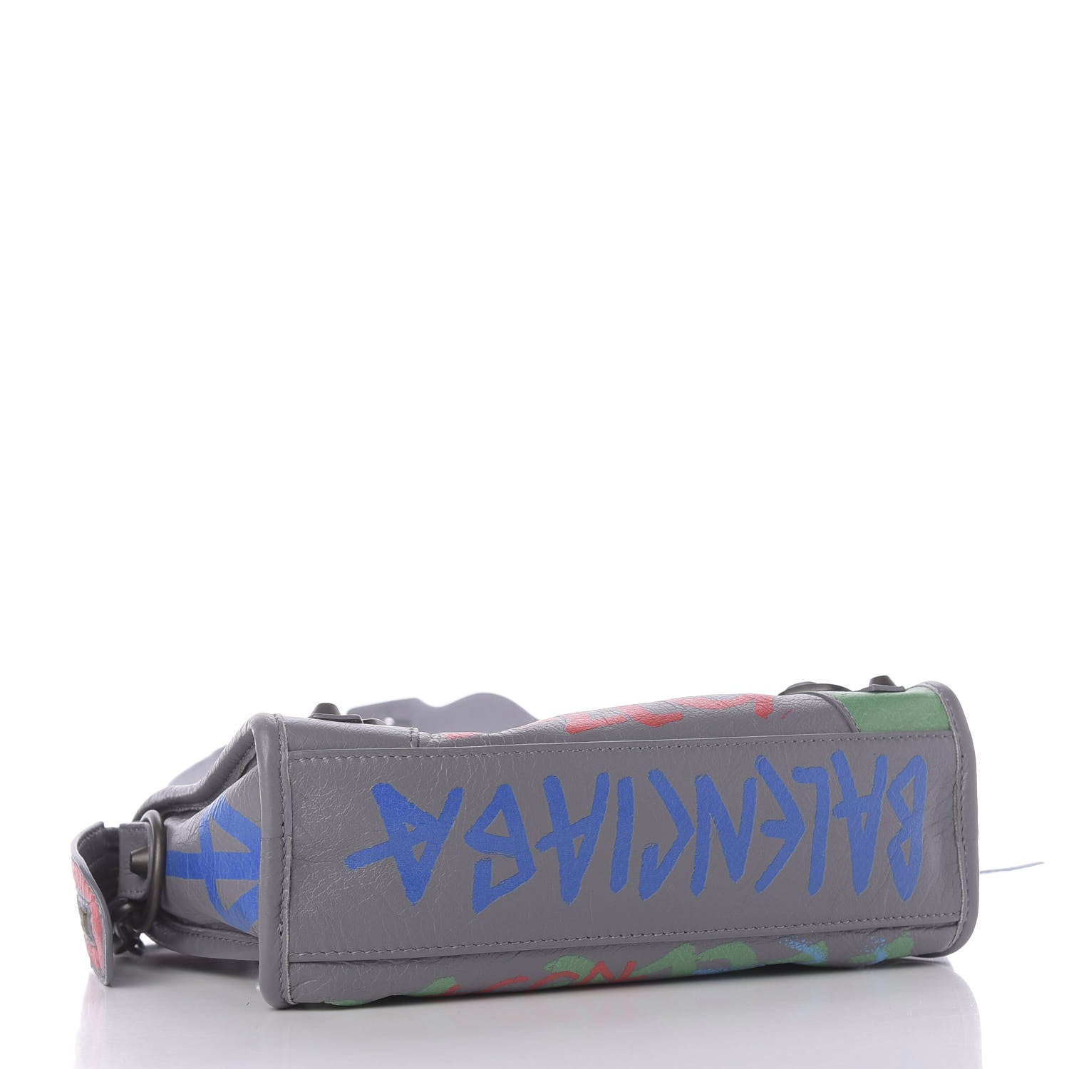 Balenciaga Agneau Classic Hardware Graffiti Mini City Grey 6 of 12