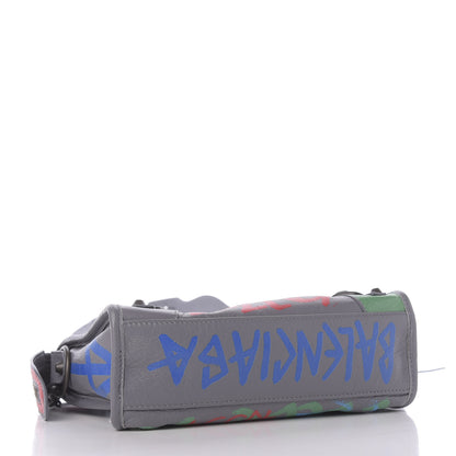 Balenciaga Agneau Classic Hardware Graffiti Mini City Grey 6 of 12