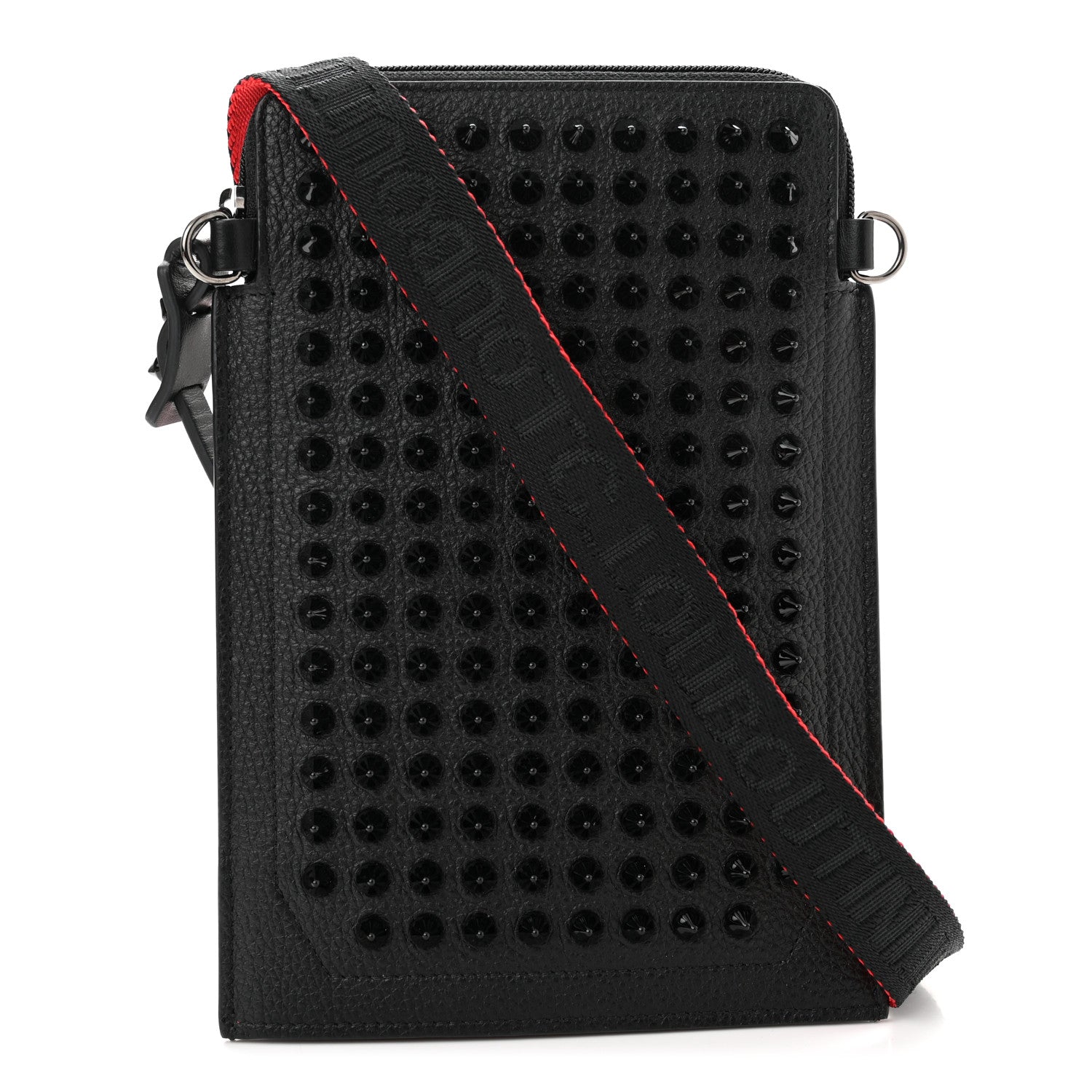 Christian Louboutin Empire Calfskin Spikes Loubilab Clutch Black 1 of 9