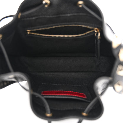 Valentino Garavani Grained Calfskin Rockstud Bucket Bag Black 5 of 9