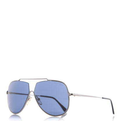 Tom Ford Chase Sunglasses TF586 Blue Silver 1 of 7