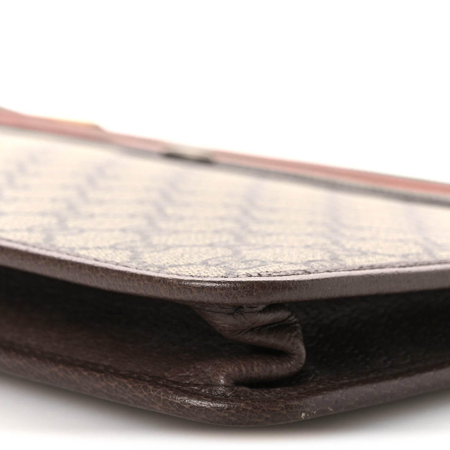 Gucci GG Supreme Monogram Textured Calfskin Web Ophidia Documents Holder Beige Ebony New Acero Acero 10 of 10