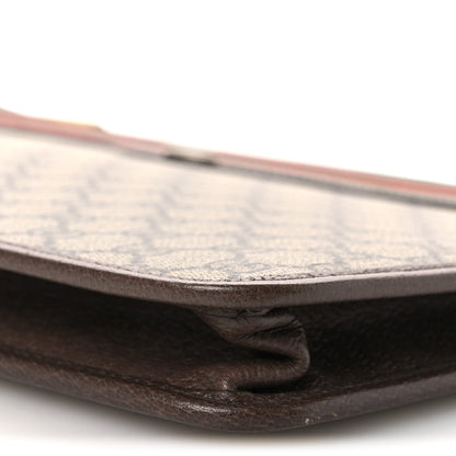 Gucci GG Supreme Monogram Textured Calfskin Web Ophidia Documents Holder Beige Ebony New Acero Acero 10 of 10