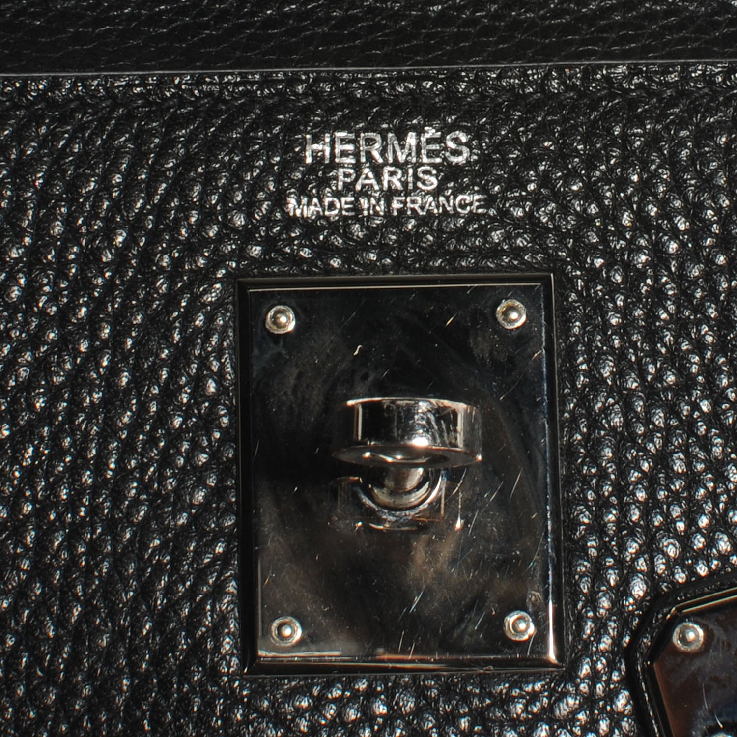 Hermes Taurillon Clemence Kelly 32 Black 6 of 9