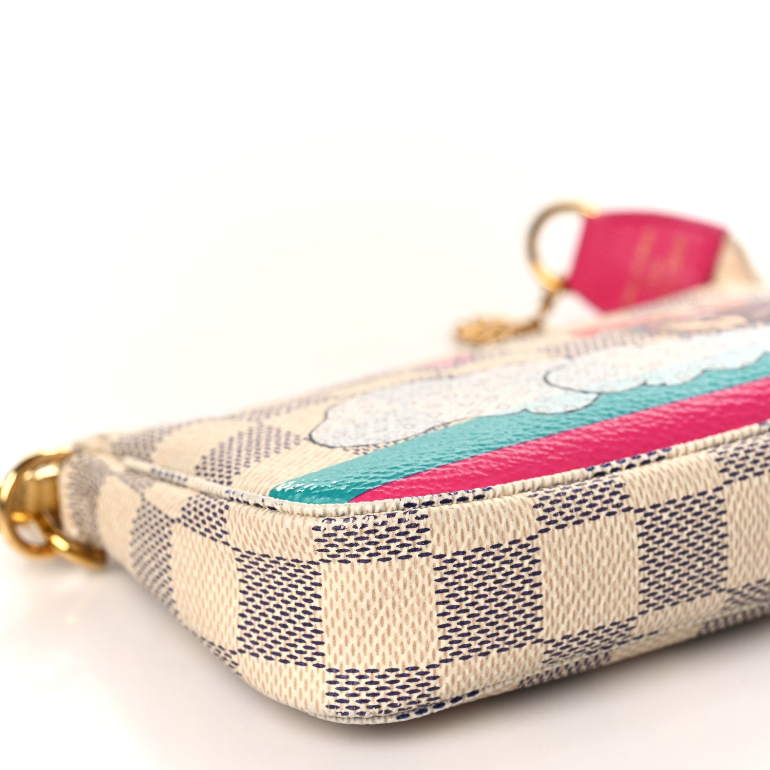 Louis Vuitton Damier Azur 2015 Christmas Animation Mini Pochette Accessories 8 of 9