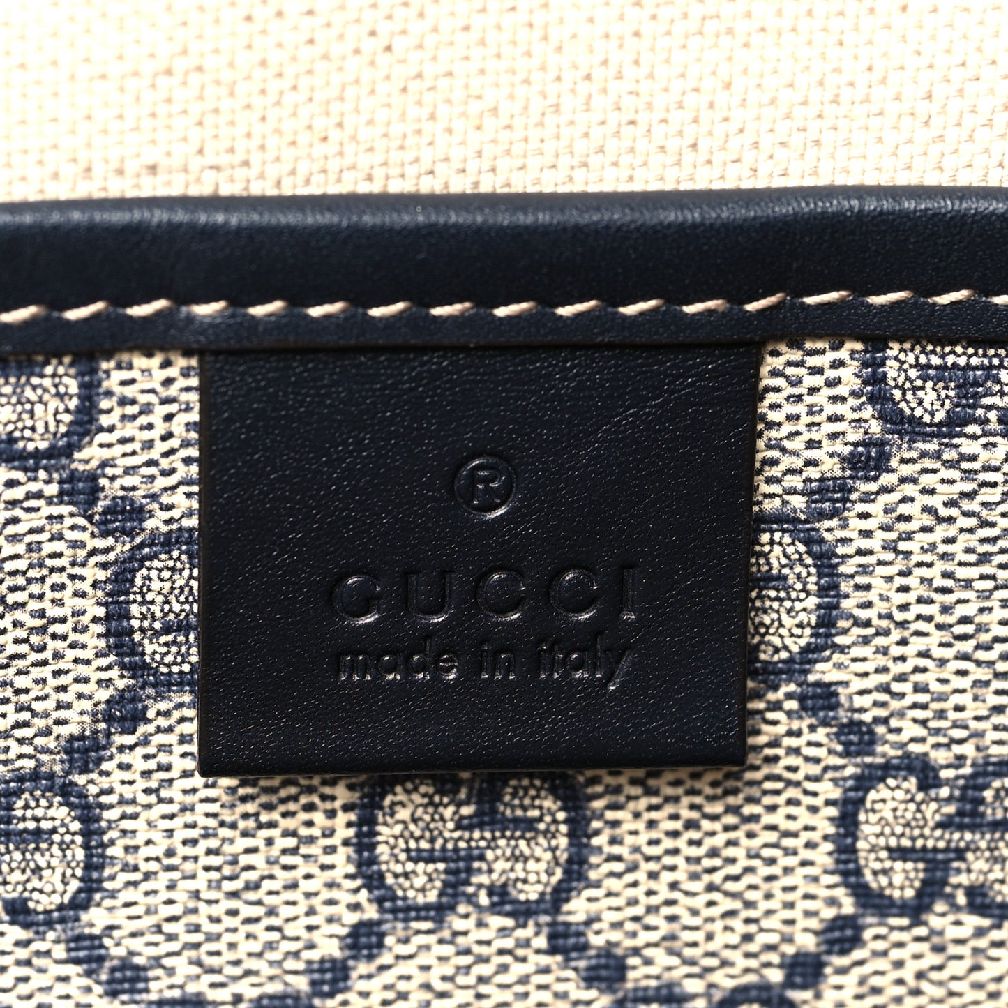 GG Plus Monogram Medium Signature Web Loop Tote Navy