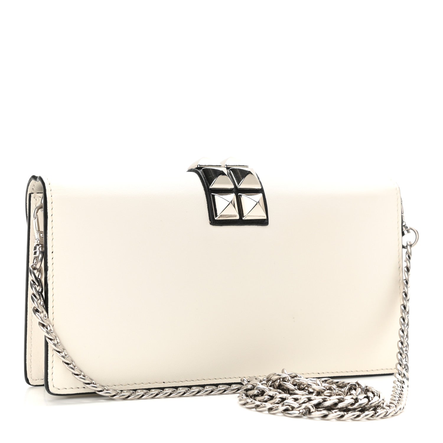 Prada City Calfskin Studded Mini Elektra Crossbody Bag White 3 of 9
