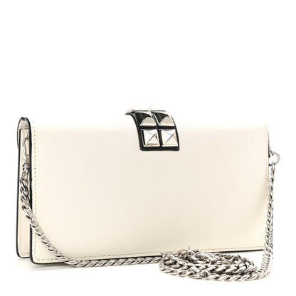 Prada City Calfskin Studded Mini Elektra Crossbody Bag White 3 of 9