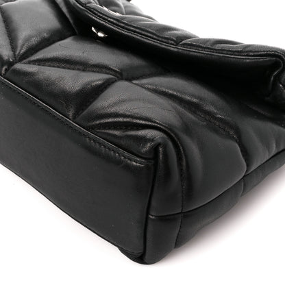 Saint Laurent Lambskin Quilted Toy Loulou Puffer Monogram Chain Satchel Black 11 of 11