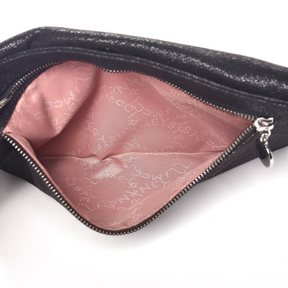 Stella McCartney Shaggy Deer Falabella Fold Over Clutch Black 7 of 9