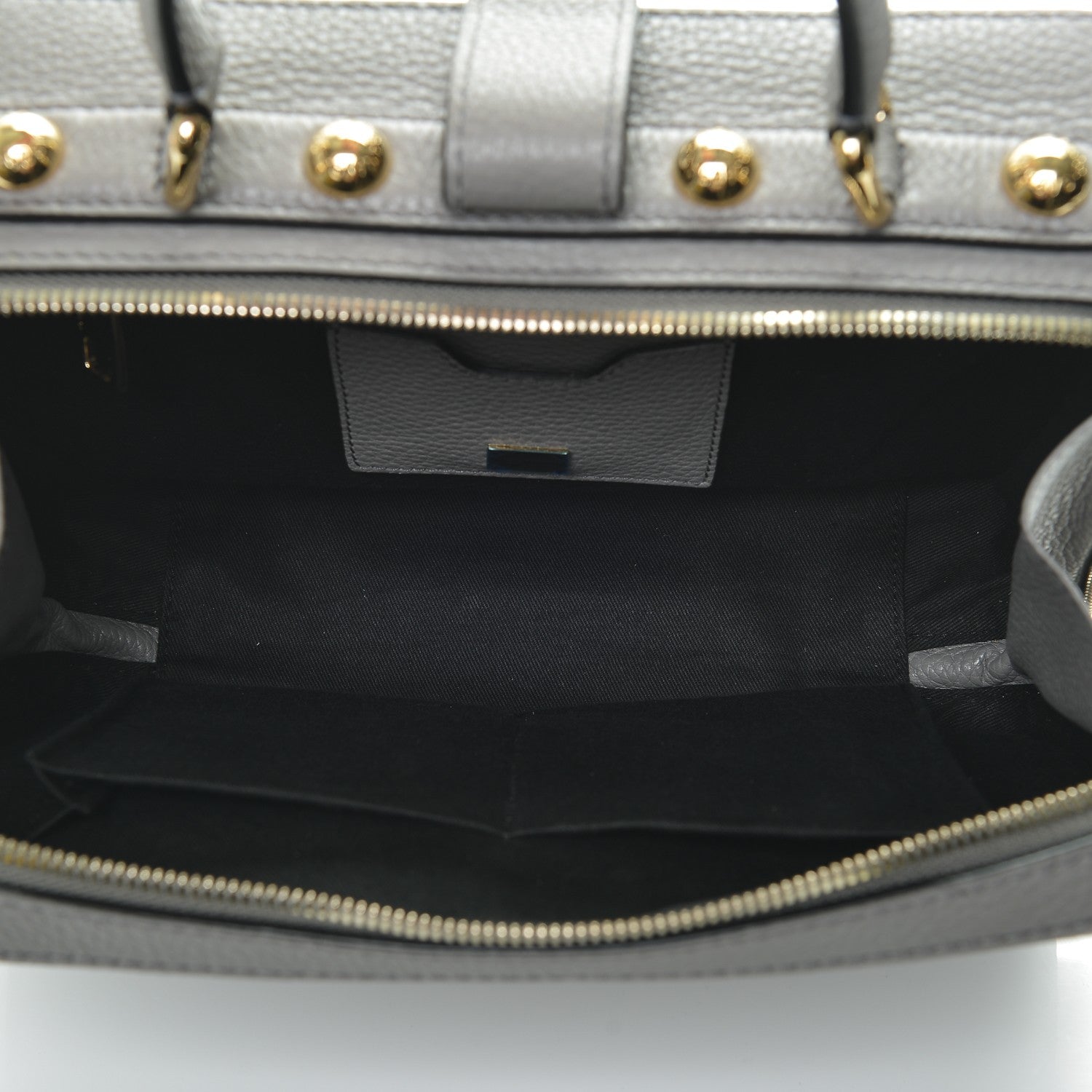 Dolce & Gabbana Drummed Calfskin Rosaria Shoulder Bag Grigio 5 of 6