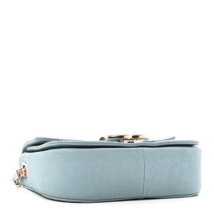 Chanel Grained Calfskin Quilted Small Cuba Top Handle Flap Blue 4 of 13