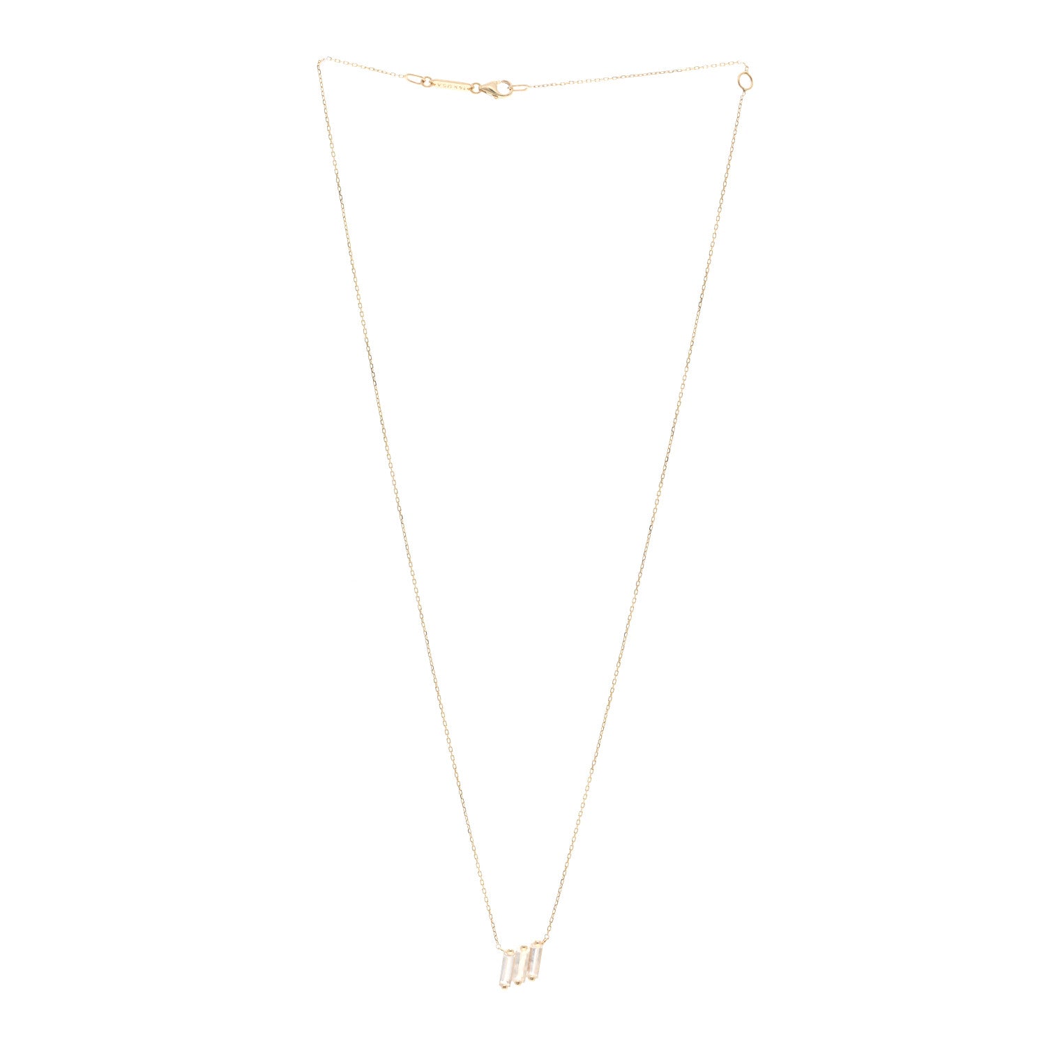Suzanne Kalan 14K Rose Gold Rainbow Moonstone Amalfi Midi Pendant Necklace 3 of 5