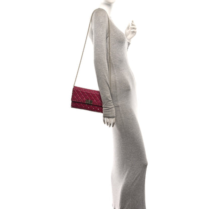Valentino Garavani Nappa Rockstud Spike Wallet On Chain Disco Pink 2 of 9
