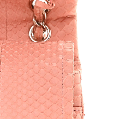 Chanel Snakeskin Jumbo Double Flap Pink 15 of 18