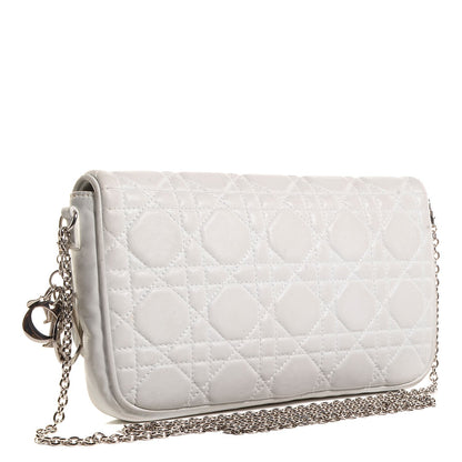 Christian Dior Lambskin Cannage Lady Dior Pochette White 3 of 8
