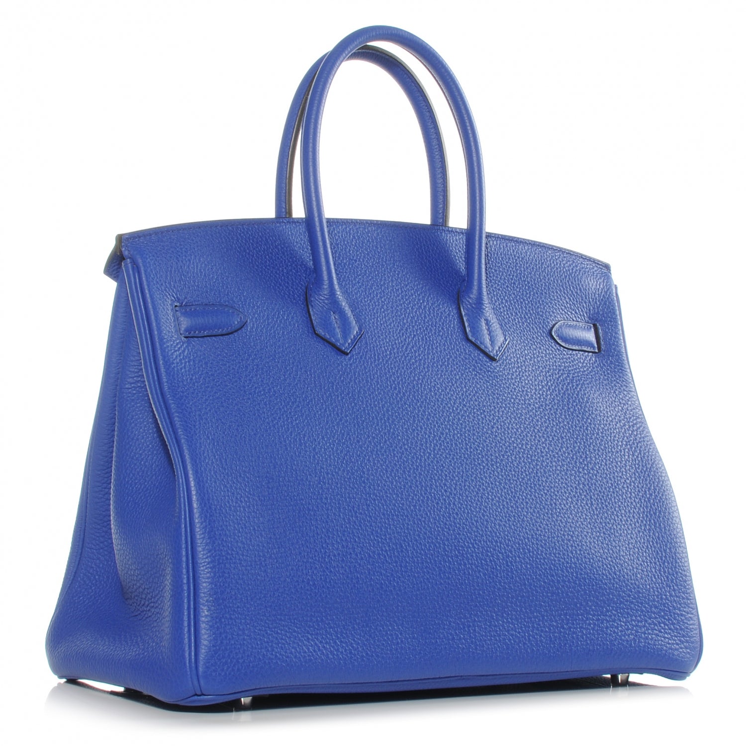 Hermes Togo Bi Color Horseshoe Birkin 35 Bleu Electrique and Iris 3 of 10