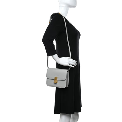 Celine Liege Calfskin Teen Classic Box Flap Bag Pale Grey 2 of 10