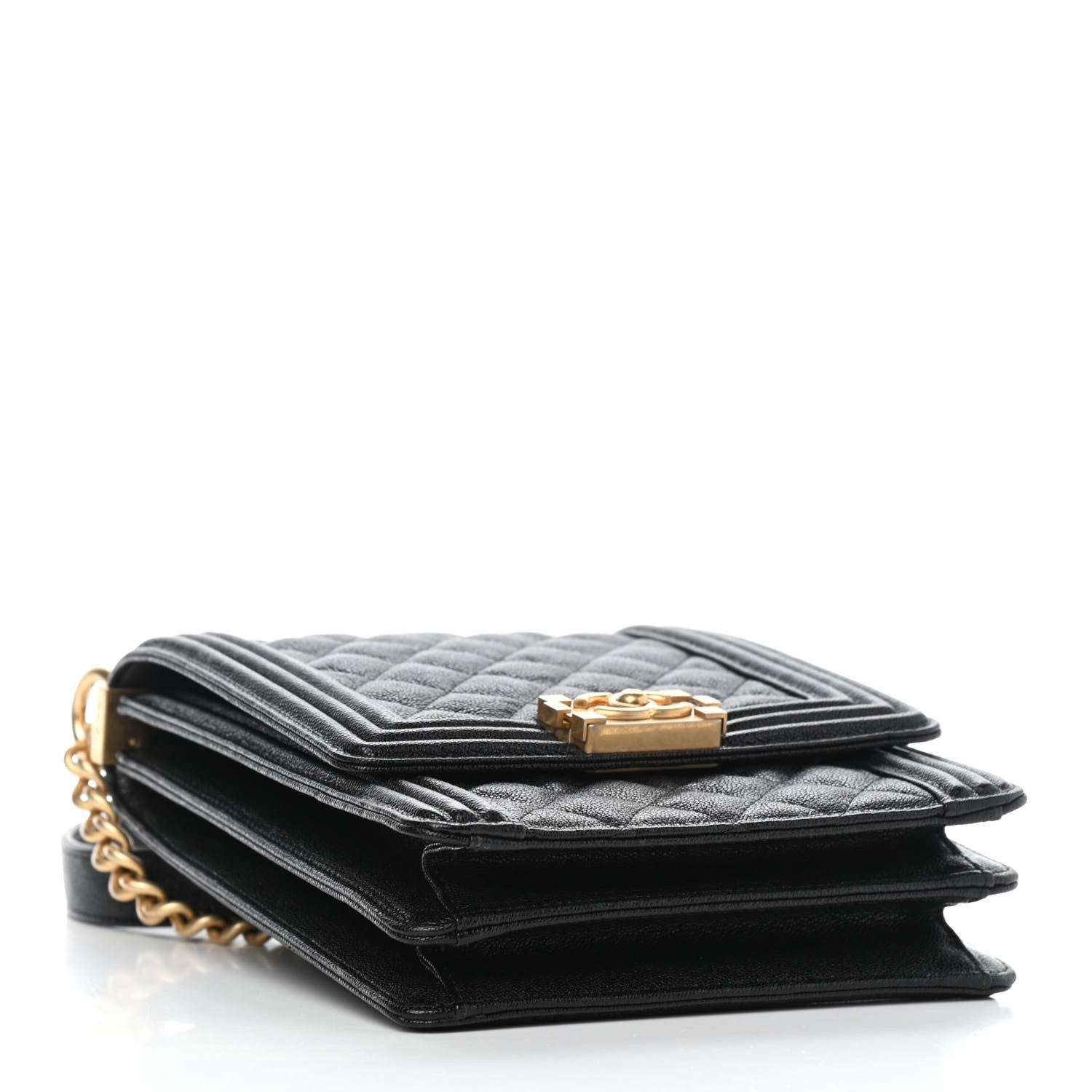 Chanel Caviar Quilted North South Boy Flap Black 3 of 4