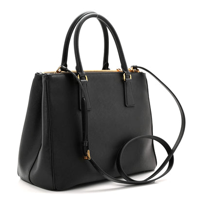 Prada Saffiano Lux Large Galleria Double Zip Tote Black 3 of 10