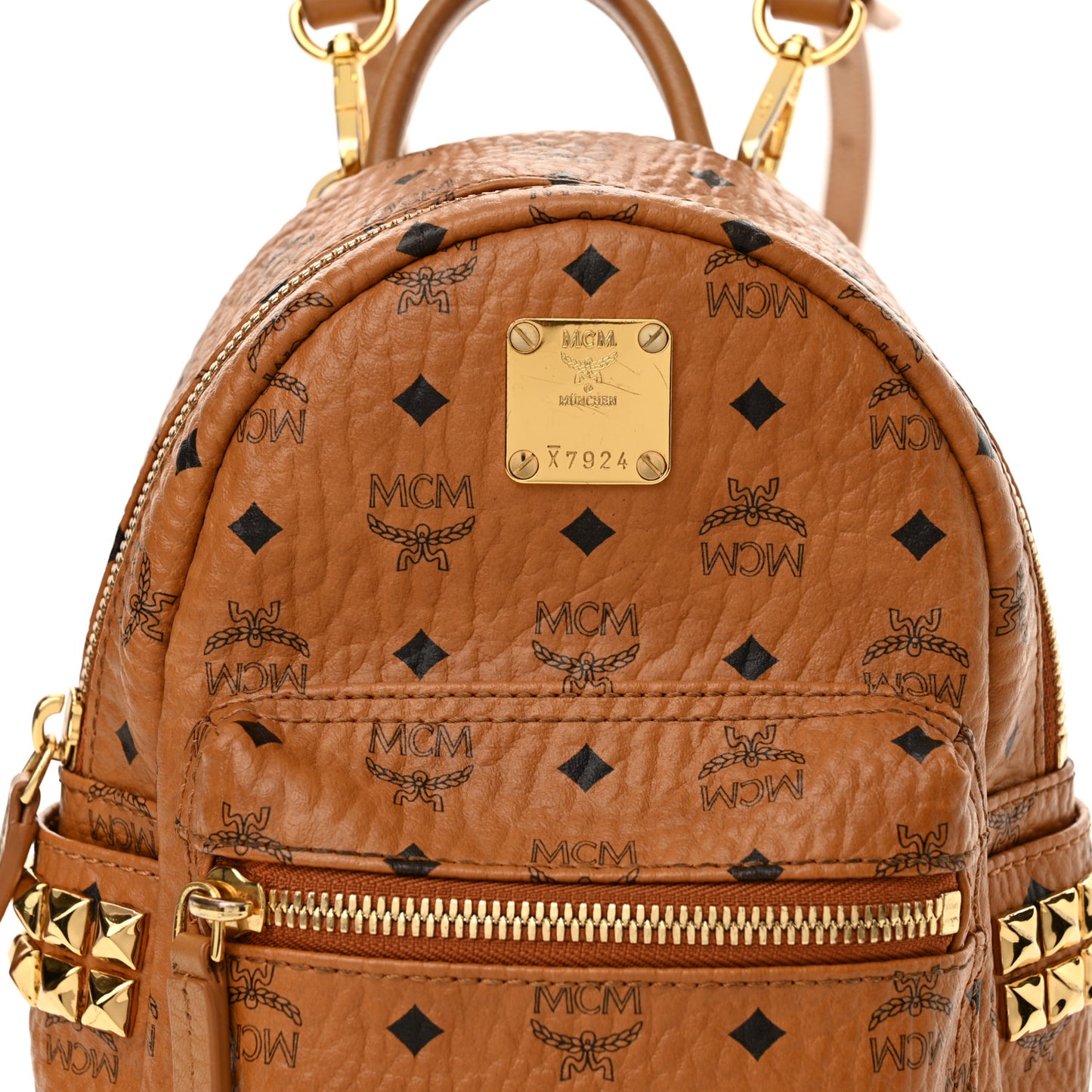 Visetos Side Stud X-Mini Stark Backpack Cognac