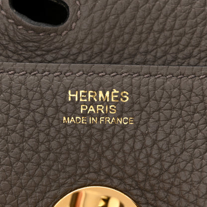 Hermes Taurillon Clemence Lindy 30 Etain 6 of 11