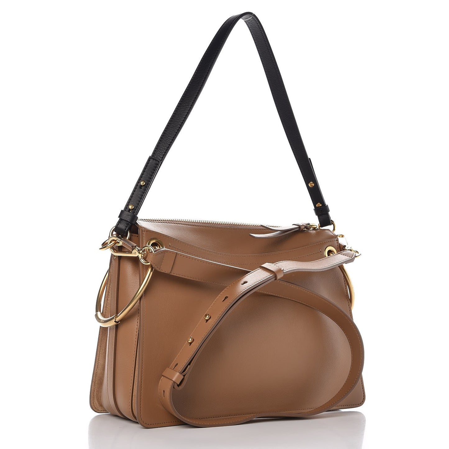 Calfskin Suede Medium Roy Bag Nut