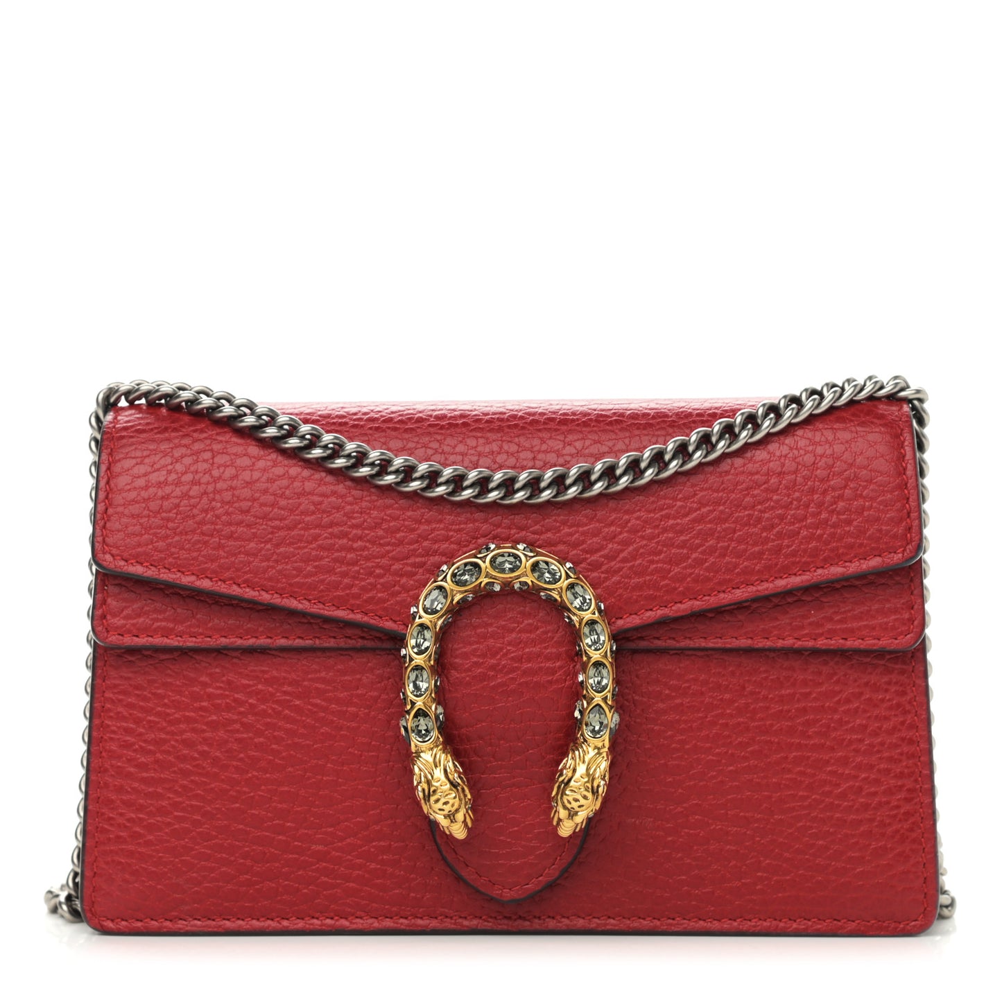 Calfskin Super Mini Dionysus Shoulder Bag Hibiscus Red