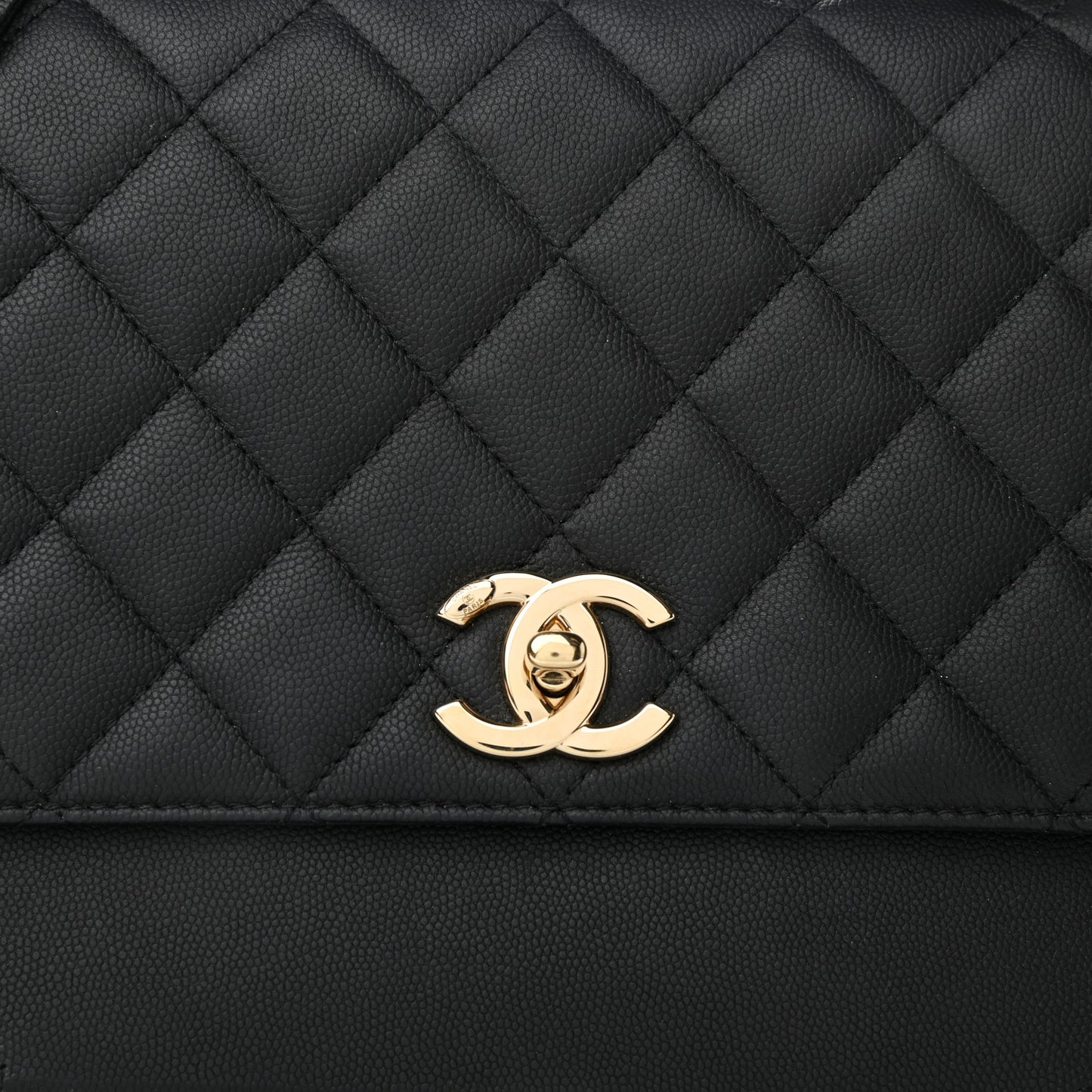 Caviar Quilted Large Business Affinity Flap Black