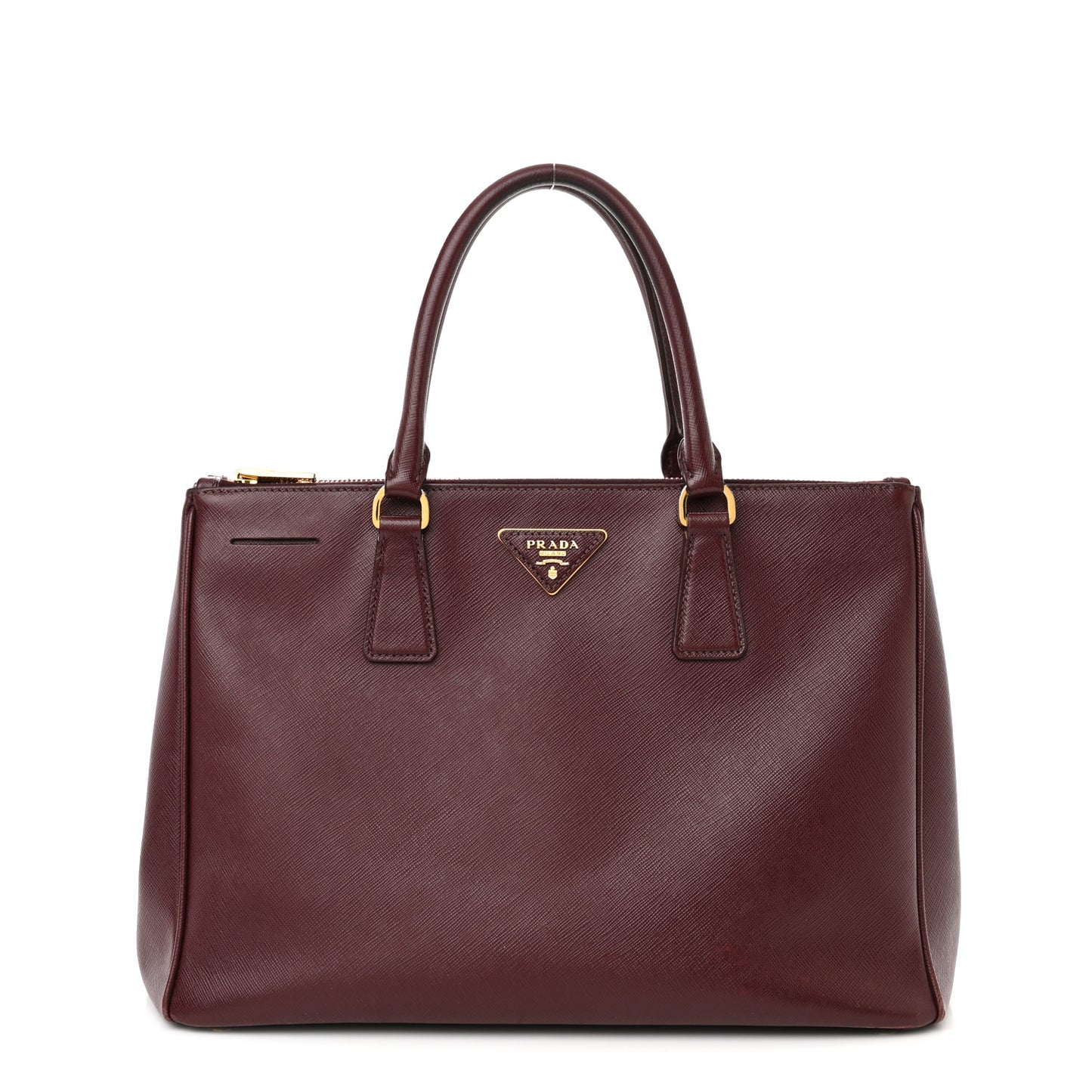 Saffiano Vernice Medium Galleria Double Zip Cerise