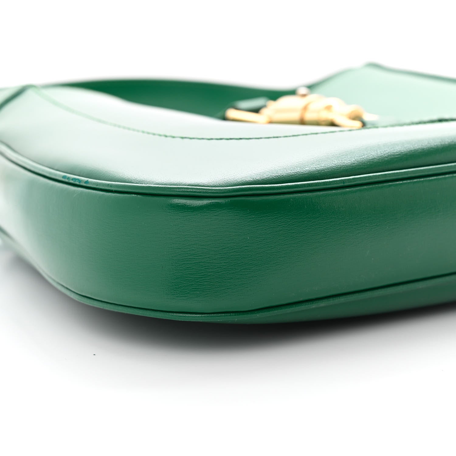 Gucci Boarded Dyana Lux Calfskin Small Jackie 1961 Hobo Emerald 9 of 13