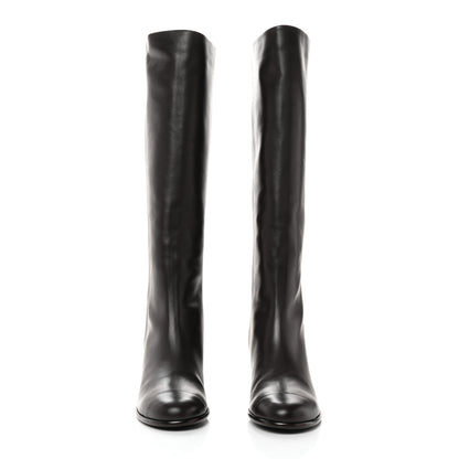 Chanel Calfskin CC High Boots 41 Brown 2 of 9