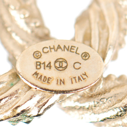 Chanel Crystal Twisted CC Earrings Gold 4 of 7