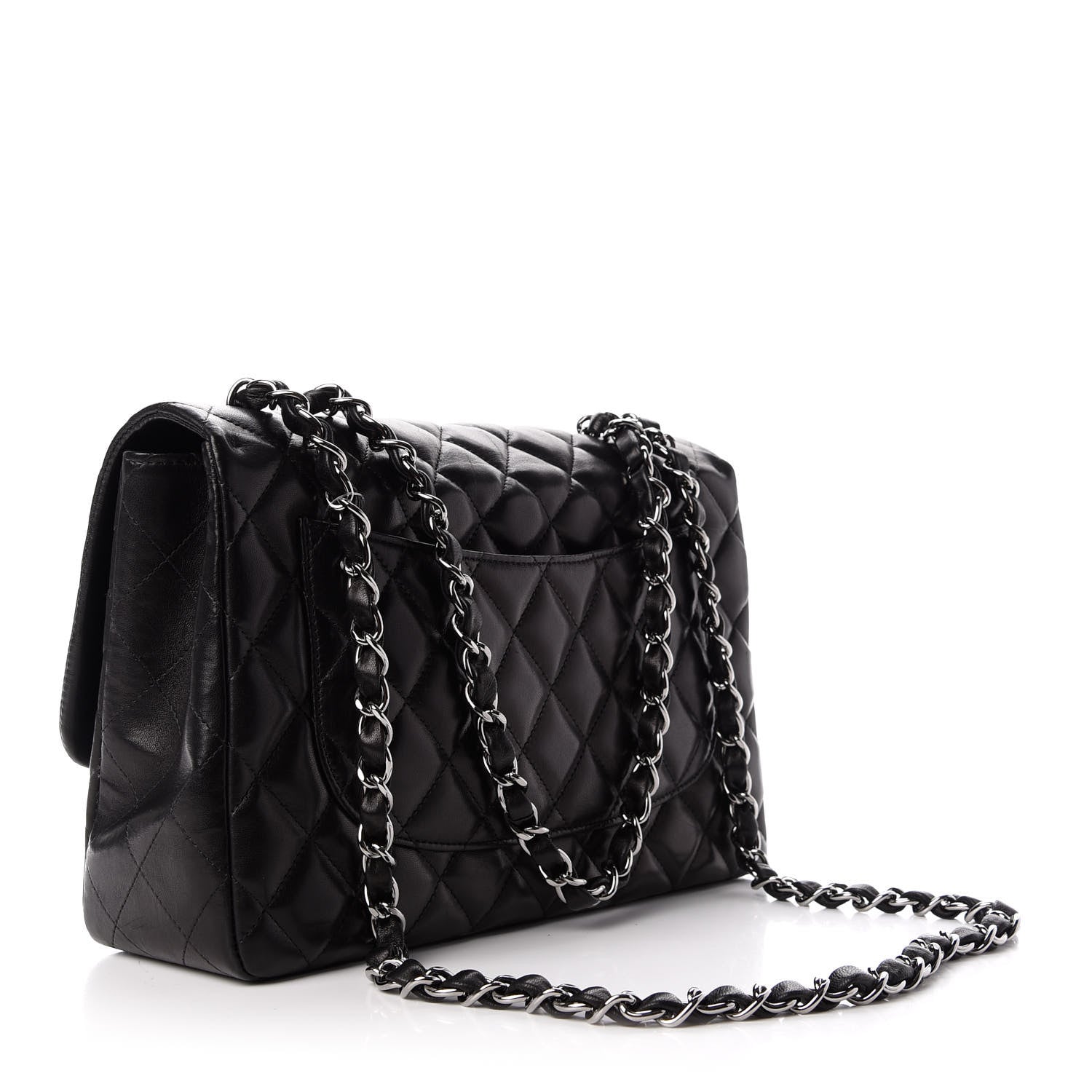 Chanel Lambskin Quilted Jumbo Single Flap Black 3 of 9