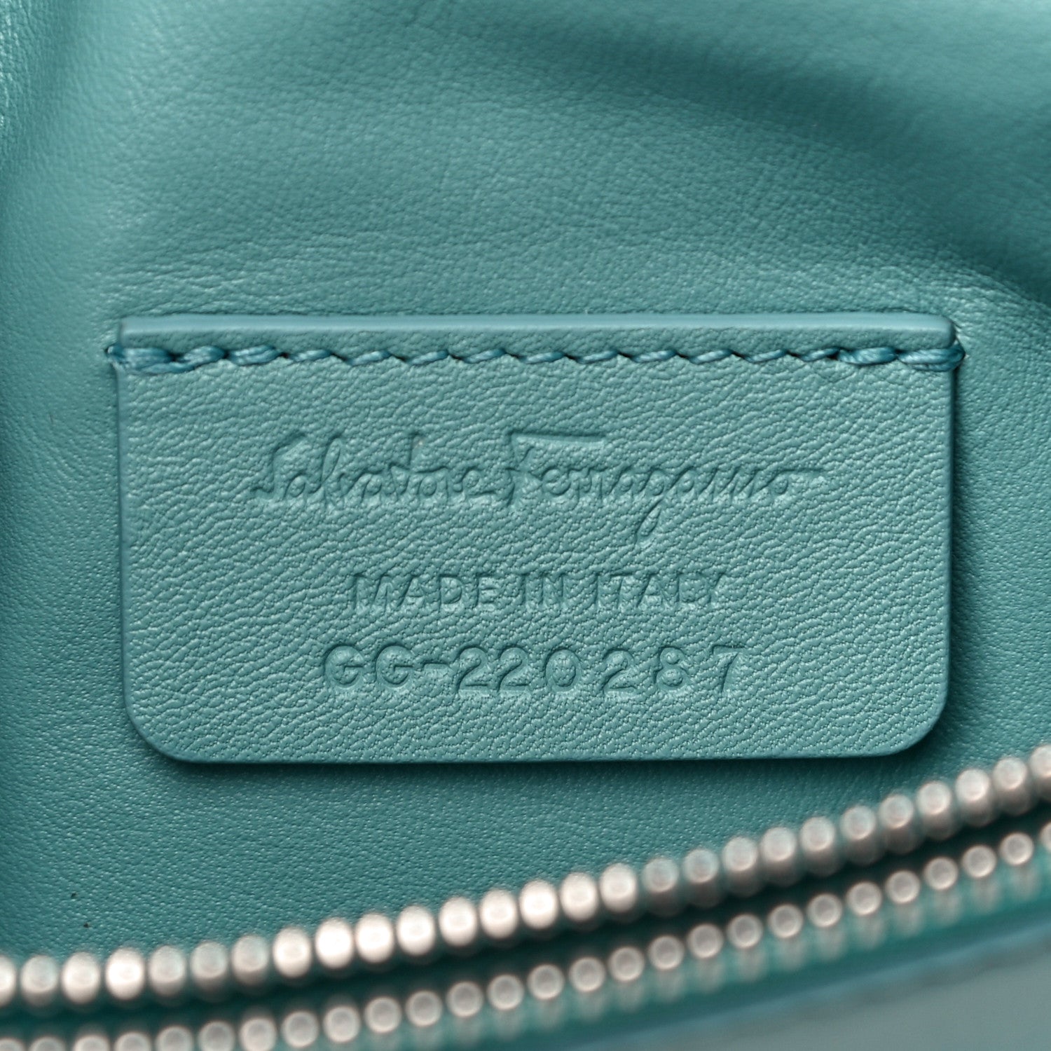 Salvatore Ferragamo Calfskin Viva Bow Minibag Tyrone Turquoise 8 of 10
