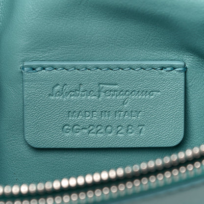 Salvatore Ferragamo Calfskin Viva Bow Minibag Tyrone Turquoise 8 of 10