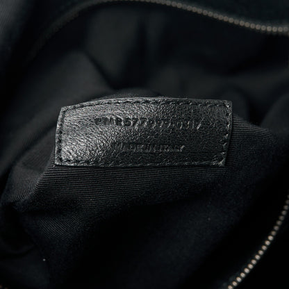 Saint Laurent Crinkled Calfskin Matelasse Monogram Medium Niki Shopper Tote Black 7 of 10