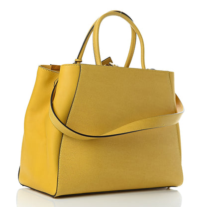 Fendi Vitello Elite Regular 2Jours Tote Mustard 3 of 11