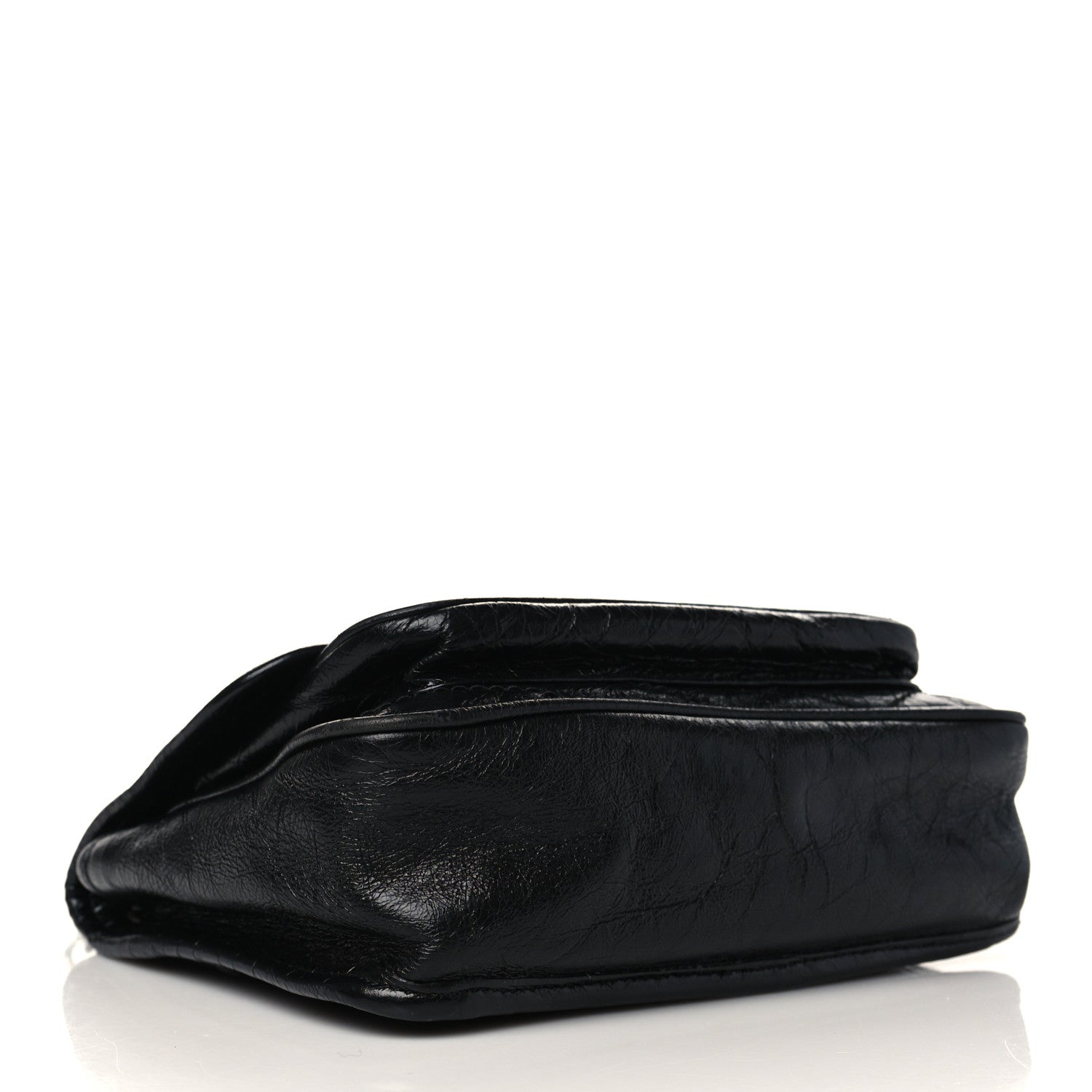 Saint Laurent Crinkled Calfskin Matelasse Monogram Baby Niki Chain Satchel Black 3 of 7