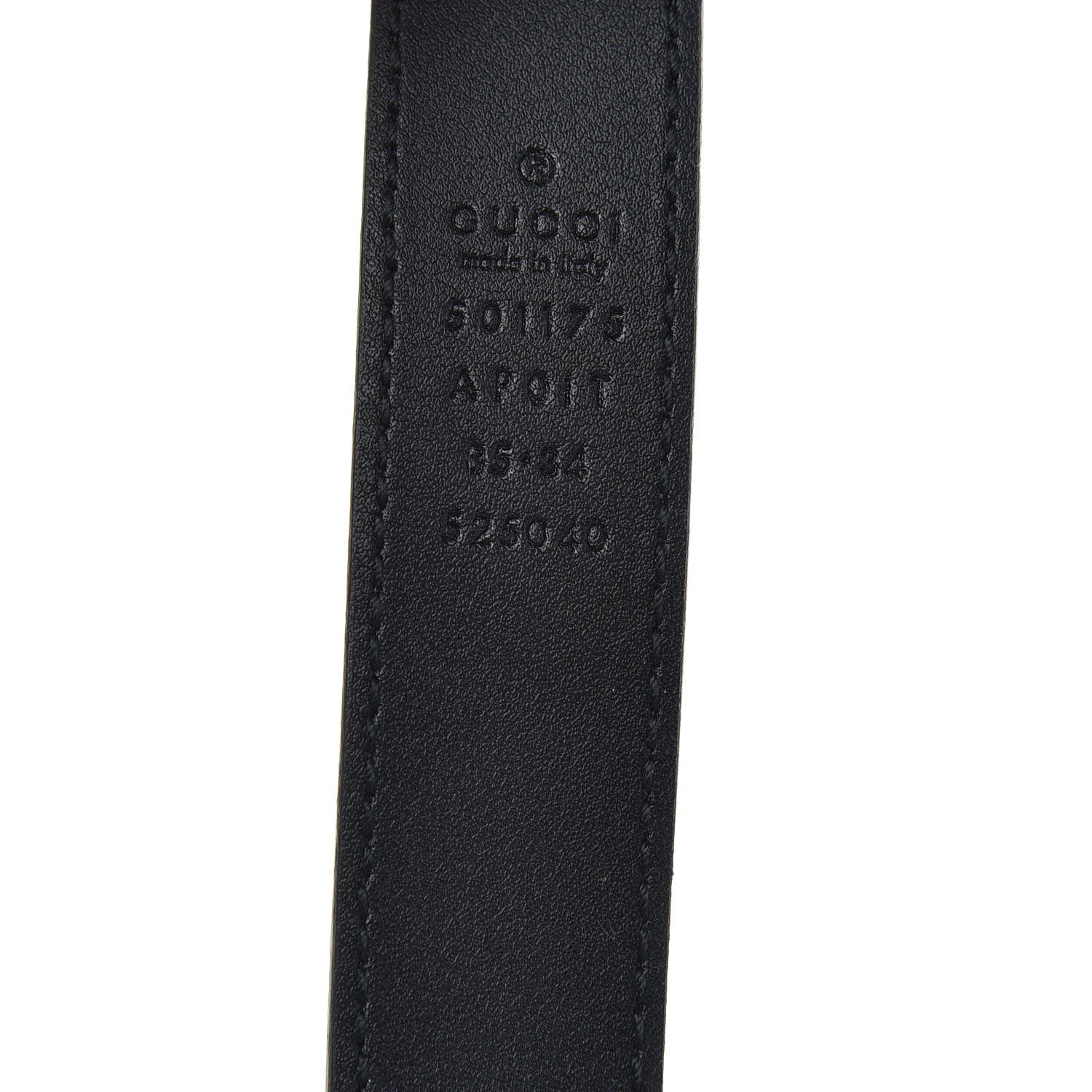 Gucci Calfskin Crystal Double G 30mm Belt 85 34 Black 4 of 4