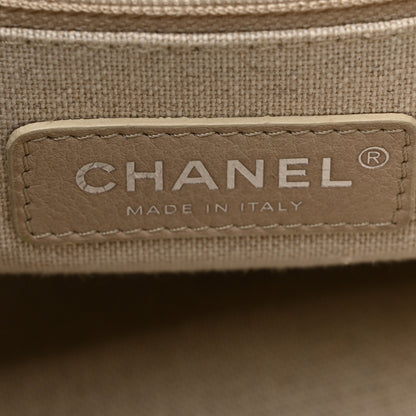 Chanel Mixed Fibers Small Deauville Tote Navy Blue 6 of 12